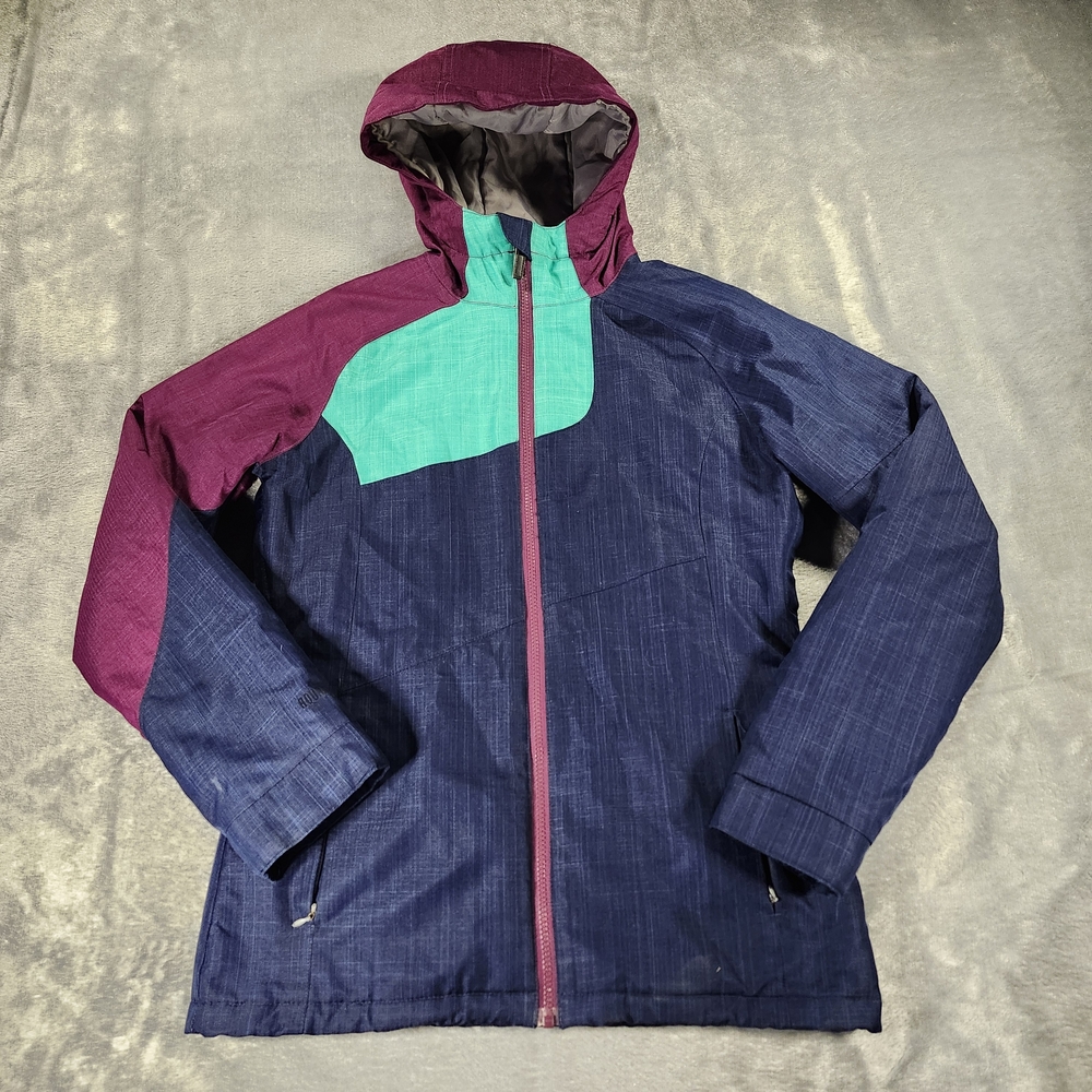 Firefly Snowboard Jacket Blue Hood Womens Small